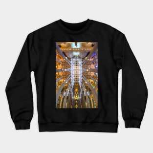 Sagrada Familia cathedral in Barcelona, Spain Crewneck Sweatshirt